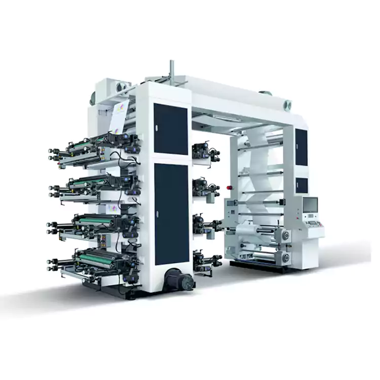 8 värillinen fleksopaperipussikone Flexo-painokone