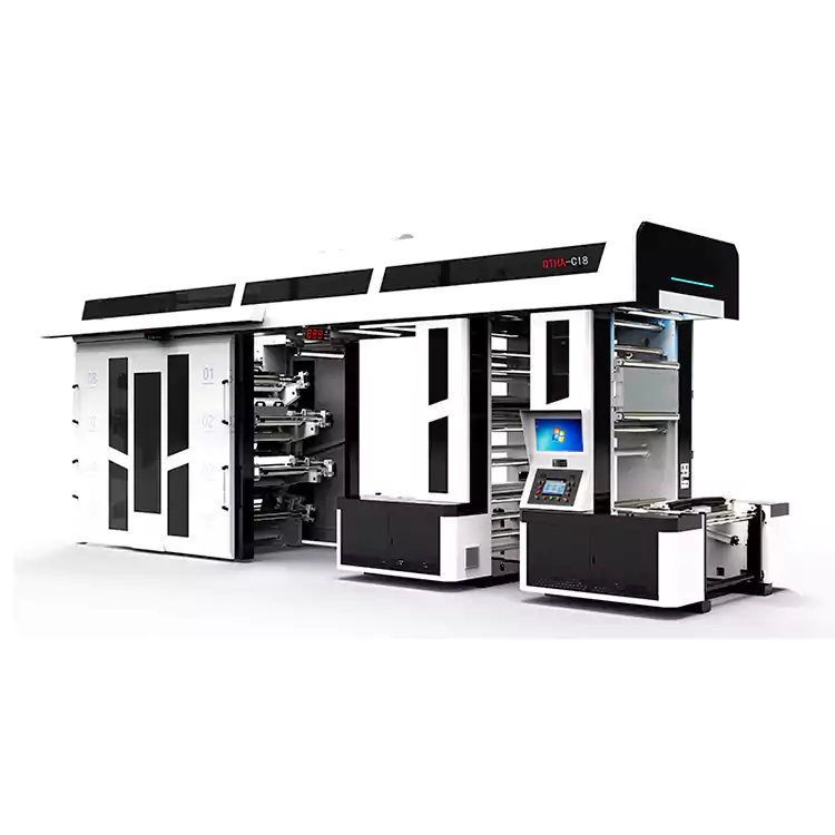 8 väriä Fleksografiset painokoneet, jotka on räätälöity ostoskassitulostukseen