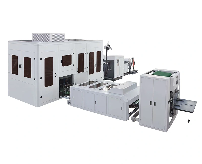 Ultraäänikuitukangas D-Cut ja laatikkotyyppinen laukkukone